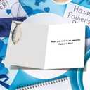 7 x ICOOLYI Funny Fishing Fathers Day Card for Dad, Fathers Day Gift for Dad