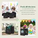 MESHA Gift Paper Bags Black 10x5x13 Inches 50pcs Medium Gift Bag with Handles, Bulk Black Kraft Paper Bag for Small Business Shopping Bags for Grocery,Wedding Party Favor