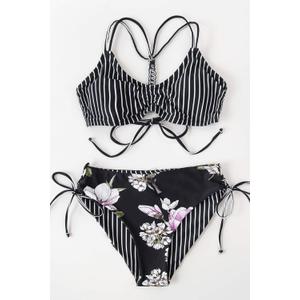 CUPSHE Women's 2 Piece Bikini Set Back Braided Straps with Reversible Bottom
  S /M