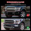Front Bumper Lip for Ford for F-150 2021 2022 2023 Matt Black 3PCS