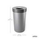 Umbra Vento Kitchen Trash Can with Open Top, Large 16-Gallon (62 L) Capacity, Grey