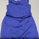 ForeFair Womens Summer Tank Mini Dress Square Neck Sleeveless Ruched Bodycon Double Lined Party Club Casual Going Out Dresses, Royal Blue Small