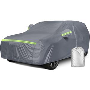 SUV Car Cover,Car Cover Waterproof All Weather, with Door Zipper Universal Fit Chevrolet Tahoe, Suburban, Ford Expedition,Jeep Wagoneer, Nissan Armada etc (YXXL-Fit SUV-Length (207" To 212"))