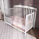 Dream On Me Twilight 80 Coil Spring Crib and Toddler Bed Mattress, Wave Pink, 5"
