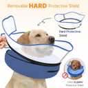 Supet Raised Inflatable Dog Cone Alternative Collars for After Surgery, Dog Donut Collar After Surgery, Soft Pet Cone for Small Medium Large Dogs to Stop Licking, Large
