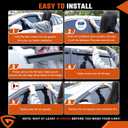 Rain Guards Fit for Chevy Silverado/GMC Sierra 1500 Crew Cab 2019-2026, Tape-on Durable Side Window Wind Deflectors & Visors 2019-2026 Silverado/Sierra 2500HD 3500HD Crew Cab Rain Guard Black 4 PCS