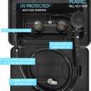 RV Exterior Shower Box Kit RV Outdoor Shower with Camper RV Outside Showers Faucet Valve + Coiled Hose + Sprayer Head + Lock, Replacement for Camper,Van,Travel Trailer,Motorhome and Boat,Black