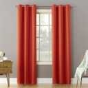 Sun Zero Becca Energy Efficient Grommet Curtain Panel, 40" x 84", Tangerine