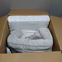 Bedsure Small Orthopedic Dog Bed - Washable Bolster Dog Sofa Beds for Small Dogs, Supportive Foam Pet Couch Bed with Removable Washable Cover, Waterproof Lining and Nonskid Bottom Couch, Light Grey (24.0"L x 18.0"W x 6.0"Th)