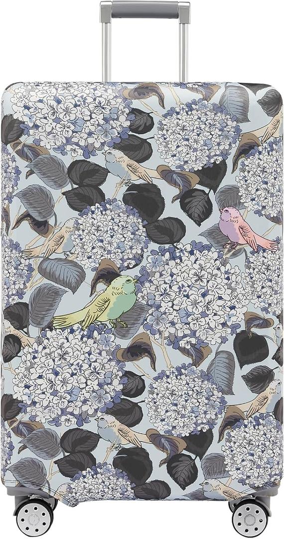 TRAVELKIN more than travel Luggage Covers For Suitcase Tsa Approved, Suitcase Cover Protector Fit 18-32 Inch Luggage (Hydrangea)