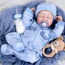 Aori Lifelike Reborn Baby Boy Dolls 20 Inch Realistic Sleeping Newborn Baby Doll with Weighted Body and Poseable Soft Vinyl Doll for Kids 3+, Seniors, Collectors