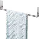 Songtec Bathroom Towel Bar 16-inch, No Drill Stick On Towel Rack, Easy Install with Self-Adhesive, Premium SUS304 Stainless Steel - Brushed Nickle