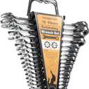 6-Piece Ratcheting Wrench Set, Combination Wrench Set, Gearwrench Set with Organizer, MM/Metric Max 120-tooth Chromium Vanadium Combination Wrench