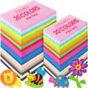 Pangda 100 Pack 20 Colors EVA Craft Foam 4mm 5.5 x 8.5 Inch, 9 x 12 Inch Sheet EVA Foam Paper for School Crafts Foam Sheet for Crafting Handicraft Foam Sheet Craft for DIY Arts Project