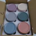 NETANY 6-pack 8oz Glass jars with Airtight Lids, Overnight Oats Containers with Lids, Wide mouth Mason Salad jars, Glass Food Storage Containers for Snacks Yogurt Spice Sugar