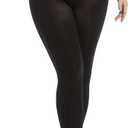 YAGAXI 2 Pairs Plus Size Tights for Women, Semi Opaque Pantyhose for Women High Waist Control Top and Reinforced Toes 60D (Black, XXL)