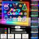 Led Drawing Board for Kids,15.7"X11.8" Lumi Board Led Note Board, 7-Color Light Modes, Acrylic Light Up Dry Erase Board with Stand, Hanging Chain and 7 Colors Pen, Christmas Gifts for Girls Boys