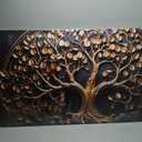 Tree Pictures Wall Decor Bedroom Black and Gold Wall Art for Living Room Large Wall Art for Office Large Size 29" x 58"