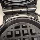 Baker's Friend 4 in 1 Mini Waffle Maker with Removable Plates, A Set of Mini Pancake Maker, Mini Donut Maker, Mini Heart Shape Waffle Maker and Small Waffle Maker, Recipe Included, Graphite, Compact