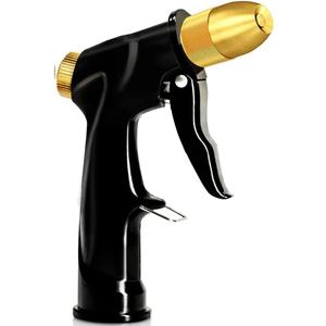 ESOW Garden Hose Nozzle, 100% Heavy Duty Metal Spray Gun with Full Brass Nozzle, High Pressure Watering Nozzle, Adjustable Spray Water Flow for Watering Plants, Showering Pet, Washing Car, Cleaning