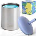 Jumble Dream Straw Cup for Toddlers 1-3 Double Wall Insulated Spill Proof Sippy Cup 7.4oz BPA Free Stainless Steel Cup for Toddlers 1-3, 2-4 Years Dishwasher Safe Transition Cup Blue Moon