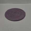 SHACOS Round Braided Placemats Set of 6 Round Placemats Cotton Blend Fabric Table Mats for Wedding Party (Light Purple, 6)