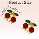 2-6 Pcs Cute Cherry Hair Clips & Claw Clips, Rhinestone Alloy Hair Clips Fashion Sweet Barrettes Accessories Gift for Women Girls (Red Cherry-2PCS)