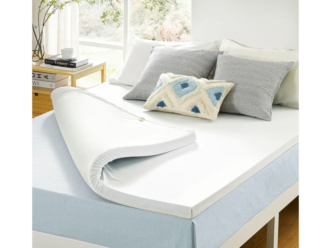 Best Price Mattress 3 Inch Gel Memory Foam Mattress Topper with Cover, CertiPUR-US Certified, Dorm Essentials, Twin XL