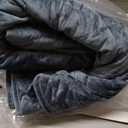 EVERGRACE Pearl Velvet Quilt Set King Size, Luxurious Soft Velvet Comforter Set, Lightweight Oversized Bedspread Coverlet, Box Stitch Quilted Bedding Sets for All Season, with 2 Shams, Stormy Blue (King/Cal King (108" x 96")