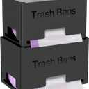 STWWO 2-Pack Trash Bag Holder Dispenser, Stackable Garbage Bag Dispenser, Extra Large Trash Organizer for Kitchen Laundry Under Sink, Wall Mounted or Freestanding, Metal Black