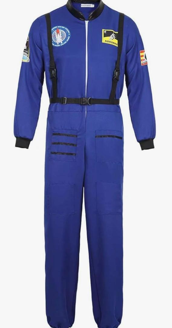 Jutrisujo Astronaut Costume Adult for Mens Space Suit Spaceman Explorer Flight Suit Cosplay Costumes Halloween 3XL