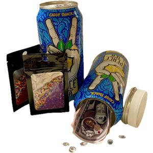 Best Tea Diversion Safe Tea Can Safe 16 oz Blue Lemon Secret Security Stash with 2 Smell Proof Bags Large Hidden Compartment Compatible Replacement for and MFG by The Coca Cola Co to Hide Valuables