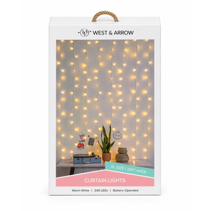 Cascading Curtain String Lights, 10 FT wide