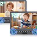12.5" Dual Portable DVD Players for Car Headrest, Desobry Car DVD Player Dual Screen Play a Same or Two Different Movies with 5-Hour Rechargeable, Regions Free, Support USB/Sync TV