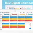 15.6 Inch Digital Calendar Touchscreen, Smart Family Electronic Calendar & Wall Planner with Schedule, Chore Chart, Meal Planner, Tasks, Wall & Desk Display, Digital Picture Frame Mode