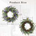 Lavender Wreath for Front Door Spring Summer Wreaths for Front Door, 22 Inch Doors Wreaths for Front Doors Outside All Season, Summer Wreath for Home Wall Window Party Wedding Decor Indoor Outdoor