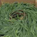 2 PCS 9 FT Artificial Norfolk Pine Garland, Real Touch Christmas Garland, Faux Winter Pine Garland for Fireplace Mantle Table Wall Stair Indoor Outdoor Xmas Holiday Christmas Decorations