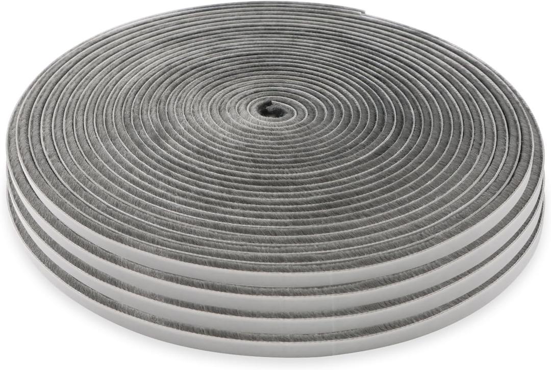 Soundproofing Weather Stripping Door Seal Insulation for Doors Frame and Windows Heat Blocker 33 Ft x 0.35" Wide x 0.2" Thick Self-Adhesive Tape
