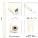 3 x Flameless Taper Candles with 3D Wick, 9.6" Real Wax LED Candles with Remote and Timer, 3 Pack Flickering Candlesticks Battery Operated, Classic Tall Taper Candles for Home, Wedding, Party, Ivory