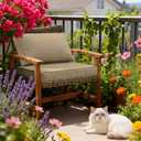 Covers for 4Pcs Patio Cushion 24.8X24.8x3.5inch Outdoor Furniture Cushion Slipcovers Replacement with Zipper Seat and Backrest Cover for Garden and Backyard (Coffee, 24.8X24.8x3.5inch(4Pack))