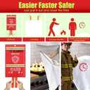 Emergency Fire Blanket Fire Suppression Blanket for Kitchen Fiberglass Fire Blanket Fireproof Blanket 1 Metal Hook 1 Whistle Home School Car Office Warehouse Camping House Fireplace Grill 40"x40" 1PC