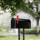 Architectural Mailboxes Mailbox to Go Galvanized Steel Mailbox and Post Kit, MC11KITBAM, Black, Medium Capacity