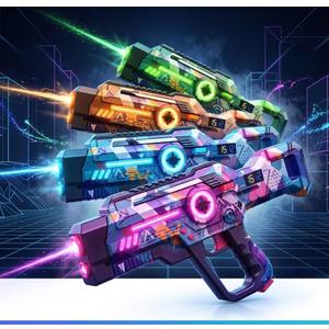 Rechargeable Laser Tag Guns Set of 4, Lazer Tag Game for Kids Teens & Adults, Boys & Girls Outdoor Teenage Group Activities, Cool Toys for Teenage Ages 8 9 10 11 12+