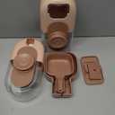 Kenond 35oz Hanging Automatic Pet Food Water Dispenser, Auto Gravity Pet Feeder and Waterer Set, Cage Cat Food Bowl Dog Feeding Station for Puppy and Kitten Rabbit Chinchilla Hedgehog Ferret (Pink)