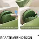 4 x Suction Cup Kitchen Sink Caddy  Triangular Sink Drain Basket & Strainer  Small Corner Sink Trash Catcher for Vegetables, Fruits, Sponges, Soap  Space-Saving Organizer (1, Yellow)