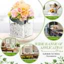 Tioncy 6 Pieces 6 x 6 Acrylic Square Vases for Centerpieces Clear Plastic Vase Cube Flower Vase Bulk for Wedding Centerpieces Home Office Floral Plant Succulent Pots Planters