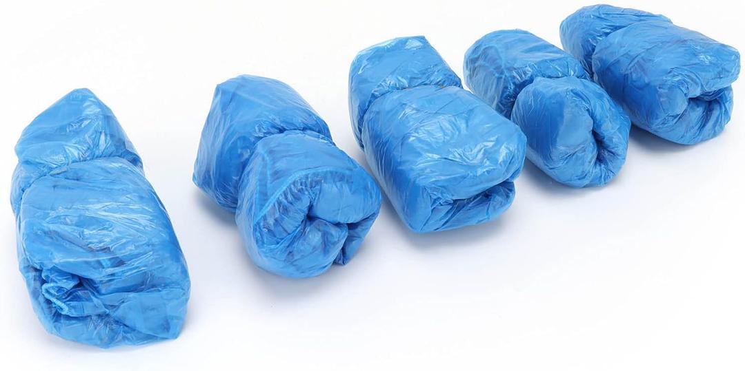 100pcs Shoe Cover PE Thickened Premium Waterproof Non Slip and Recyclable Shoe Booties Covers, Your Shoes, Floor, Carpet, for Indoors Outdoor