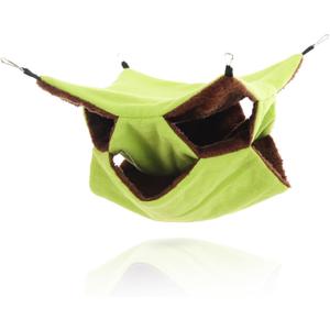 Comfortable Hanging Bed for Guinea Pigs Chinchillas Hamsters Hammock for Pets Cozy Nest for All Seasons Pet Accessory for Sleeping Playing (Green)