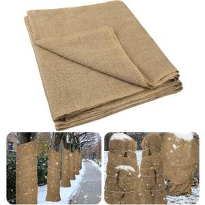 ANPHSIN 30ftx23.6in Natural Burlap Plant Covers Freeze Protection - Winter Frost Blankets Cloth Fabric Roll for Outdoor Bushes Trees Potted Plants Cold Weather