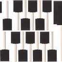 Bates- Foam Paint Brushes, 2 Inch, 16 Pack, Wooden Handle, Sponge Brushes for Painting, Staining, Varnishes, Gluing and DIY Craft Projects on Wood, Metal & More